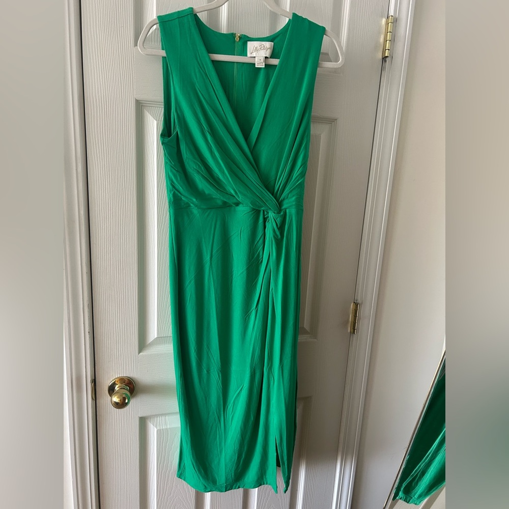 Lilly Pulitzer Vibrant Green Jersey Midi Dress